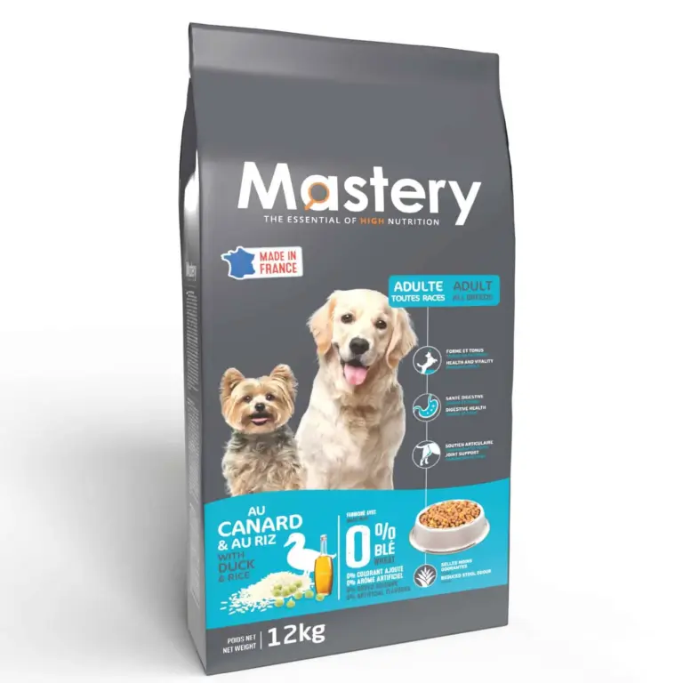 Croquettes Mastery chien canard 12kg