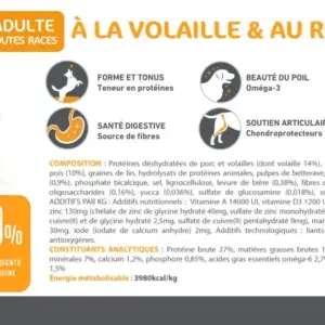 Croquettes Mastery chien volaille