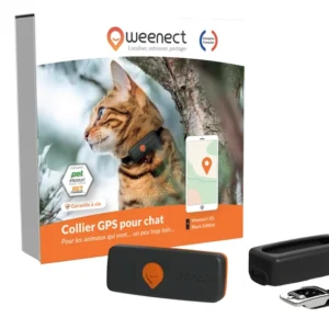 Collier GPS pour chat - Weenect XS - Noir