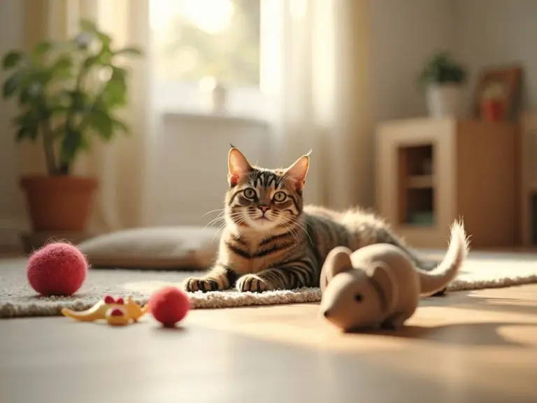 chat-joyeux-salon-jouets-bokeh