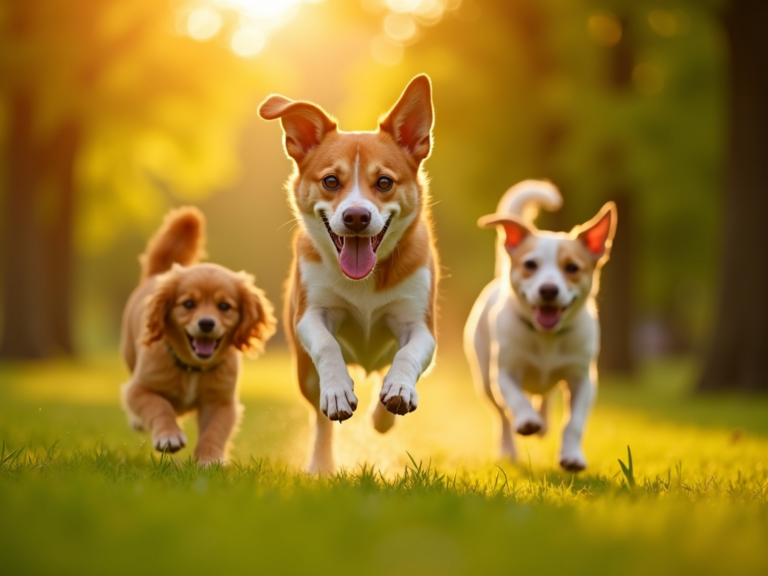 dog-leaping-golden-hour-park-playful