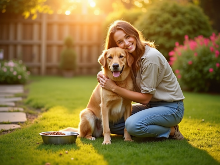golden-hour-dog-cuddle-garden