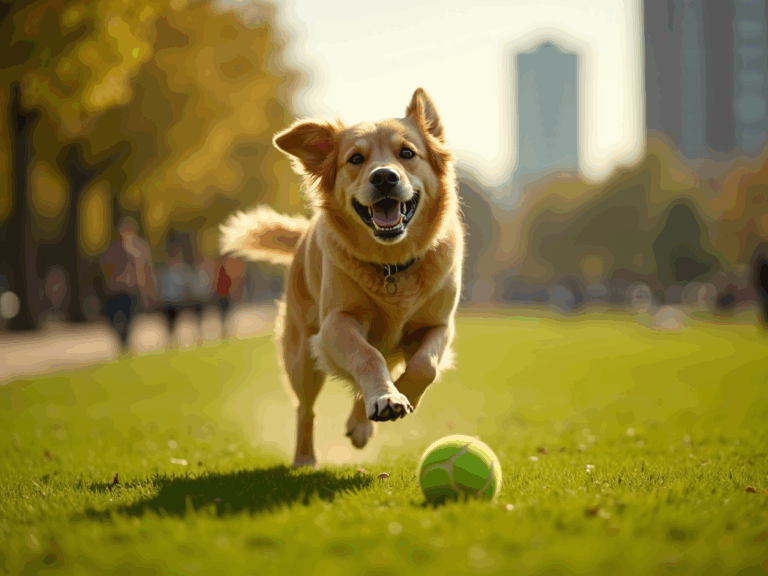 golden-retriever-fetch-urban-park