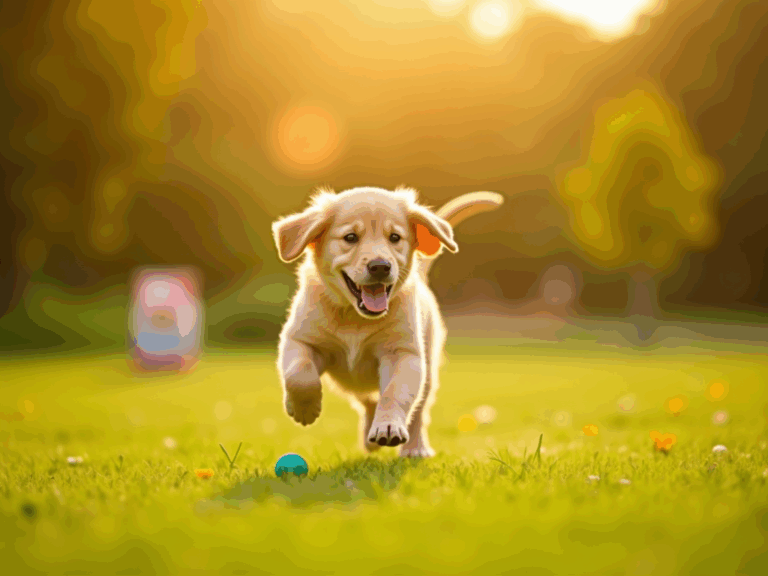 golden-retriever-puppy-jumping-park