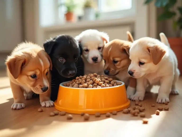 groupe-chiots-sains-bol-ceramique