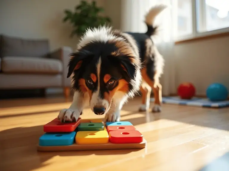 jouer-chien-interactif-puzzle-bleu-rouge-jaune