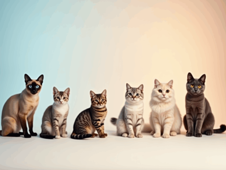lineup-of-seven-distinct-cat-breeds