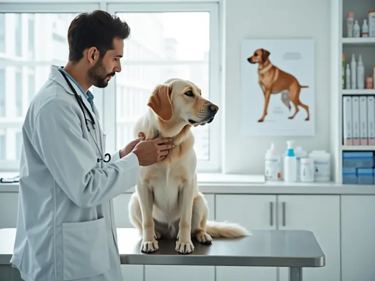 veterinarian-examining-labrador-retriever