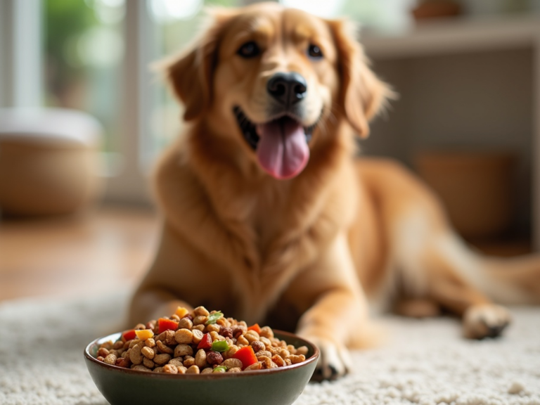 bol-ceramique-nourriture-chien-heureux