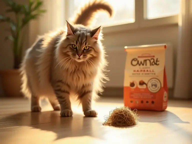 chat-jouant-boule-de-poils-ownat-classic-hairball