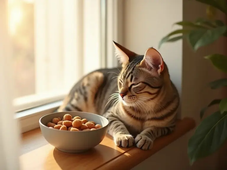 chat-serein-fenetre-bol-croquettes