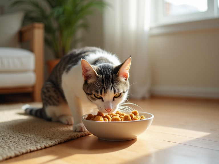 chat-sterilise-avec-croquettes-dans-un-ambiance-cozy