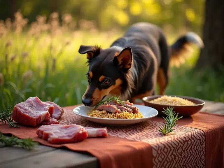 chien-curieux-repas-sain-soleil