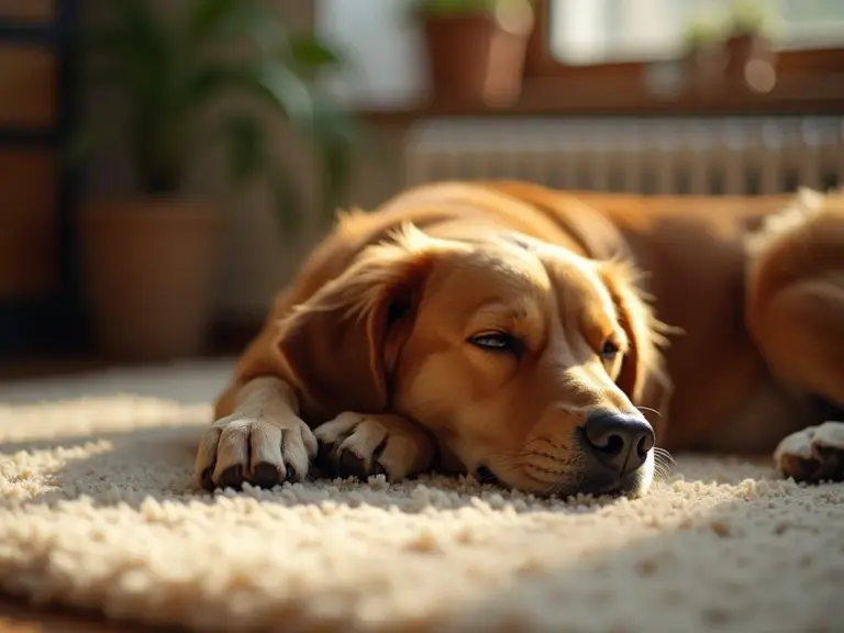 chien-endormi-tapis-woolen-ambiance-chaleureuse