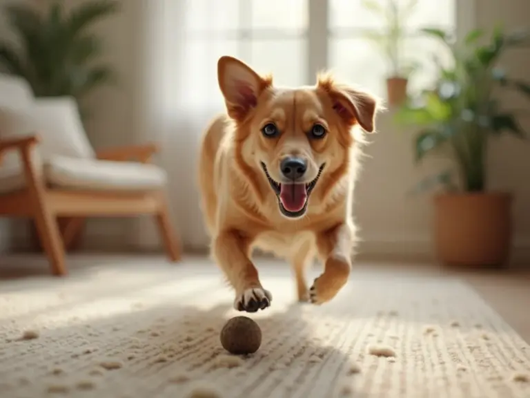 chien-heureux-salon-moderne-action