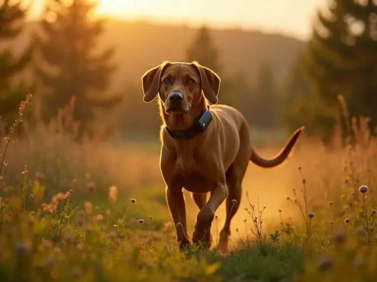 golden-hour-active-dog-exploring-nature