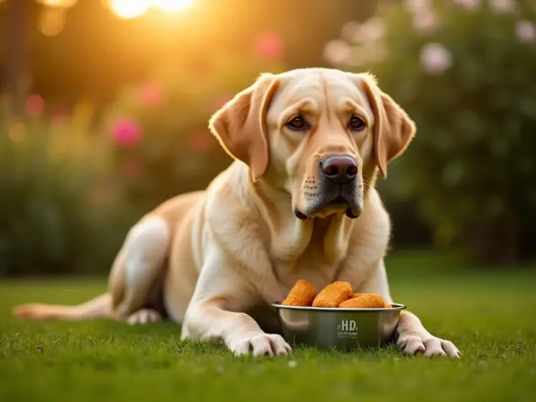 golden-hour-labrador-relaxing-garden