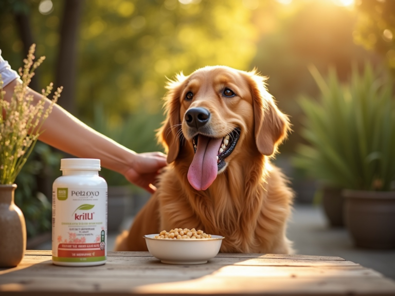 golden-retriever-happy-garden-sunset