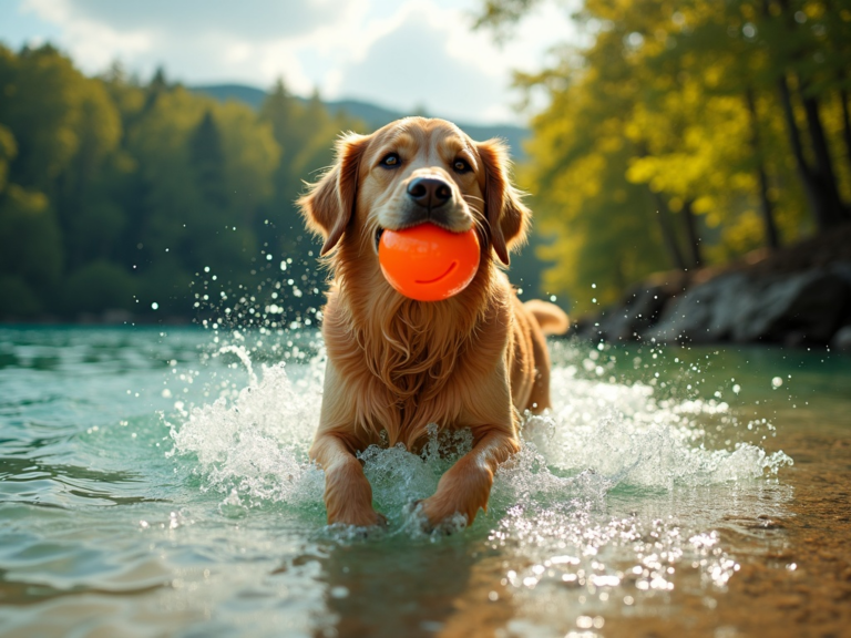 golden-retriever-splash-lake-toy