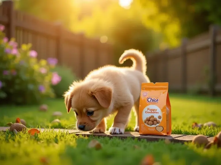 jeune-chien-jardin-maitrise-chiot