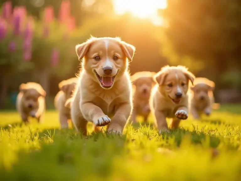 joyful-puppies-golden-hour-playtime