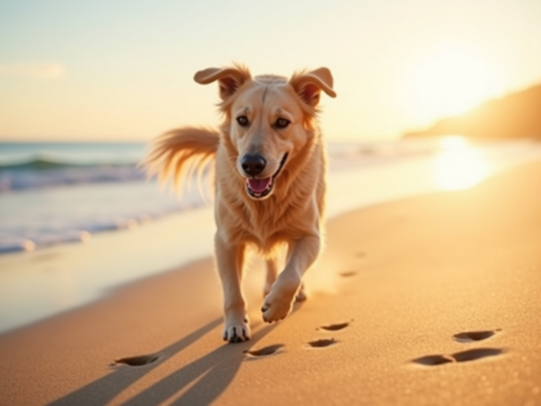 labrador-retriever-running-beach-golden-hour