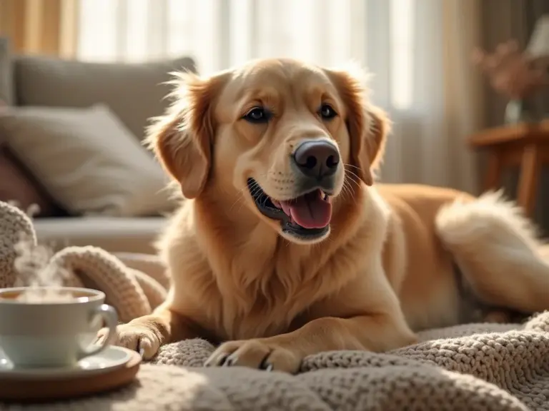 medium-sized-dog-relaxed-beige-blanket