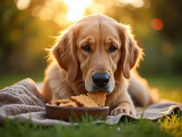 retriever-biscuit-garden-golden-hour