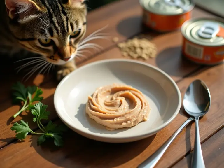 rustic-wooden-dining-table-wellness-core-pate-chicken-turkey-cat