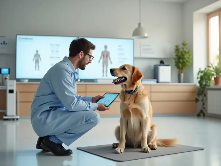 veterinaire-chien-golden-retriever-clinique-moderne-innovante