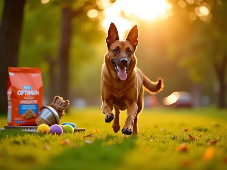 belgian-malinois-golden-hour-play-urban-park
