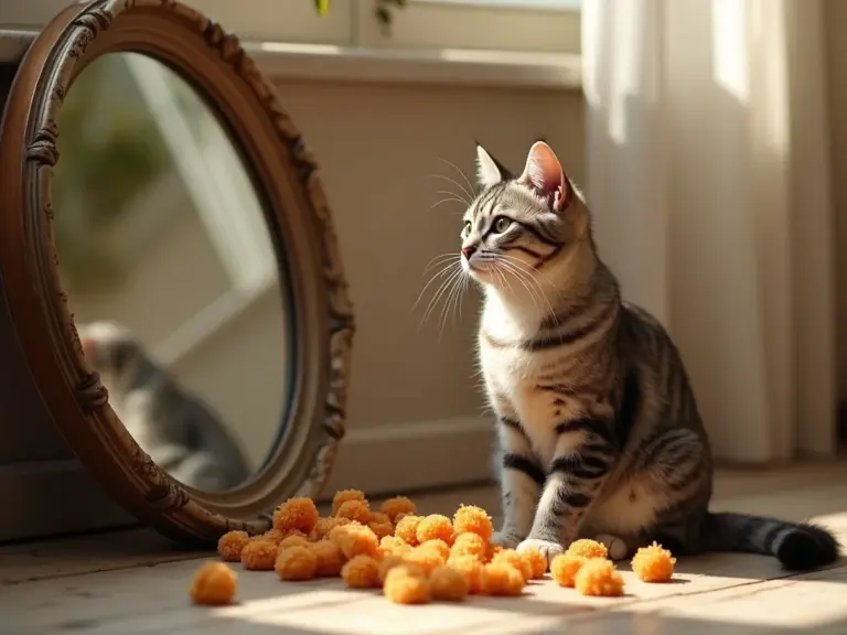 cat-reflection-healthy-croquettes