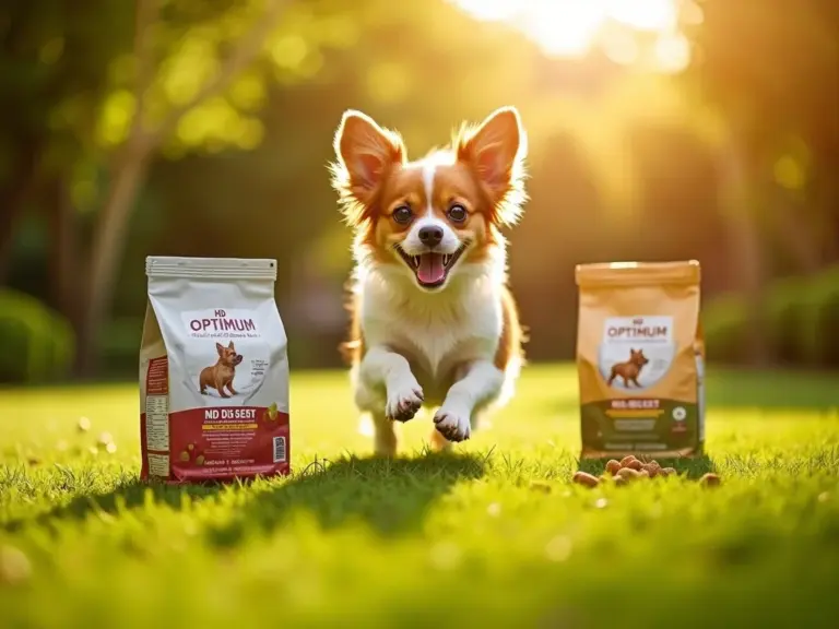 cavalier-frenchbulldog-jouant-jardin-heure-doree