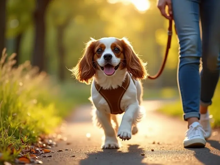 cavalier-king-charles-spaniel-park-walk