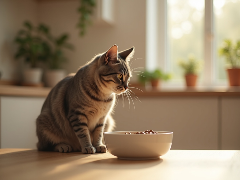 chat-curieux-bol-ceramique-nutrition-saine