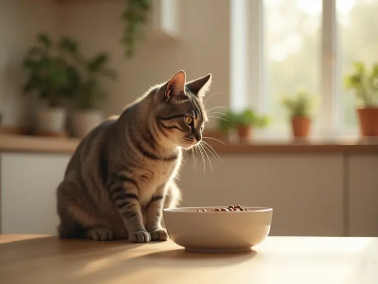 chat-curieux-bol-ceramique-nutrition-saine