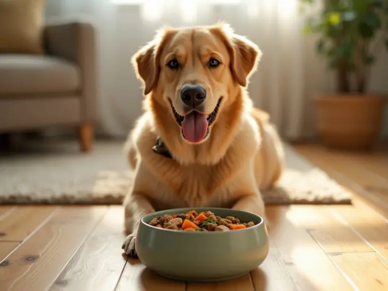 chien-heureux-nourri-maison