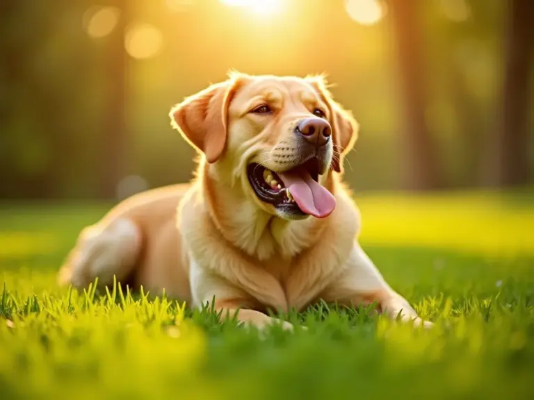 golden-hour-happy-dog-labrador-park
