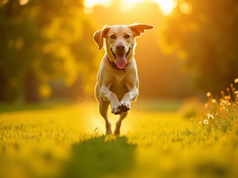 golden-hour-labrador-jumping-park