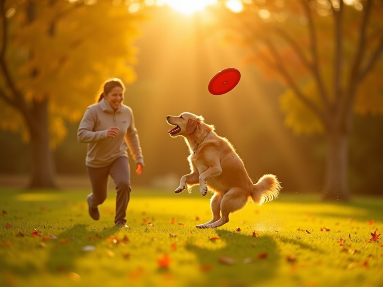 golden-retriever-frisbee-golden-hour-park