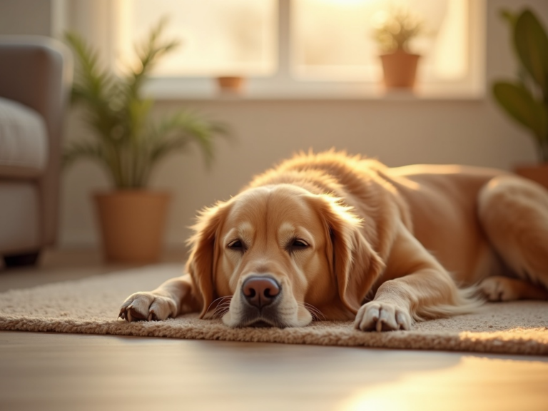 golden-retriever-senior-cozy-home