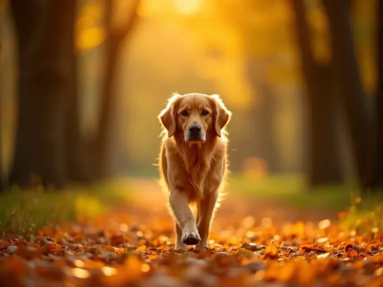 golden-retriever-senior-portrait-golden-hour-park