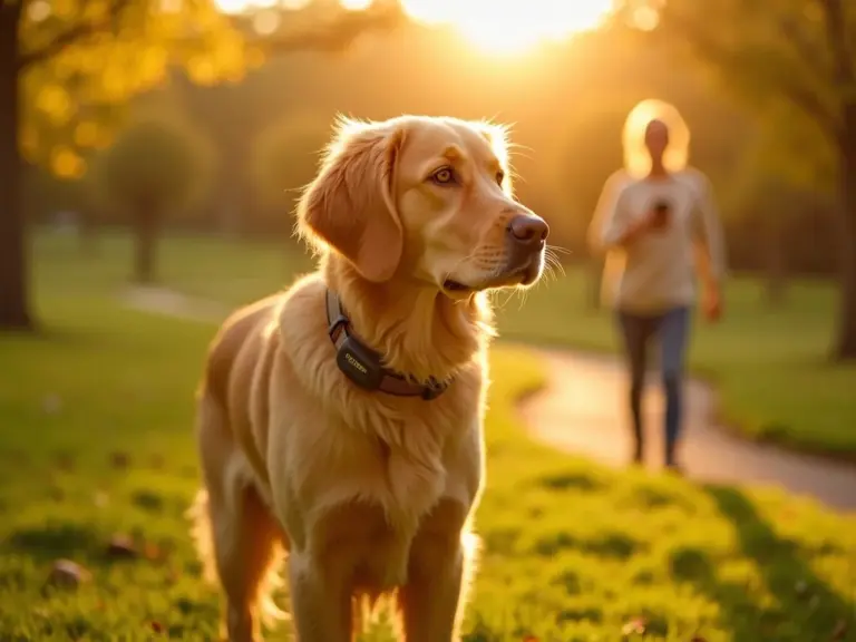 golden-retriever-weenect-xs-gps-sunlit-park