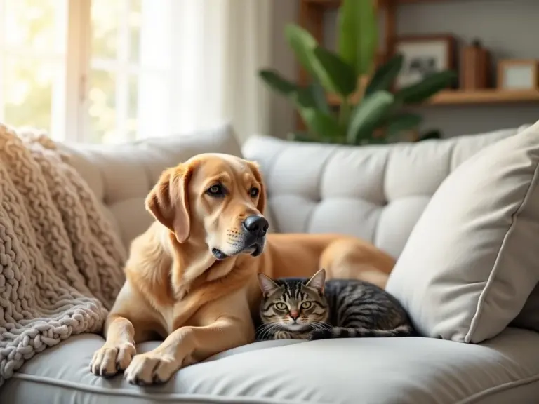 harmonious-cohabitation-living-room-animals