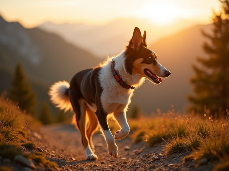 medium-athletic-dog-mountain-trail-golden-hour