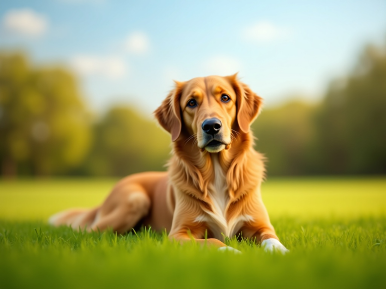 medium-sized-dog-lawn-golden-hour-bokeh