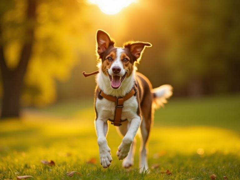 medium-sized-dog-walking-healthy-park-golden-hour