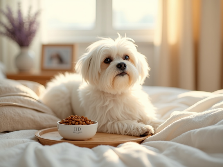 serene-senior-dog-maltese-bedroom-light