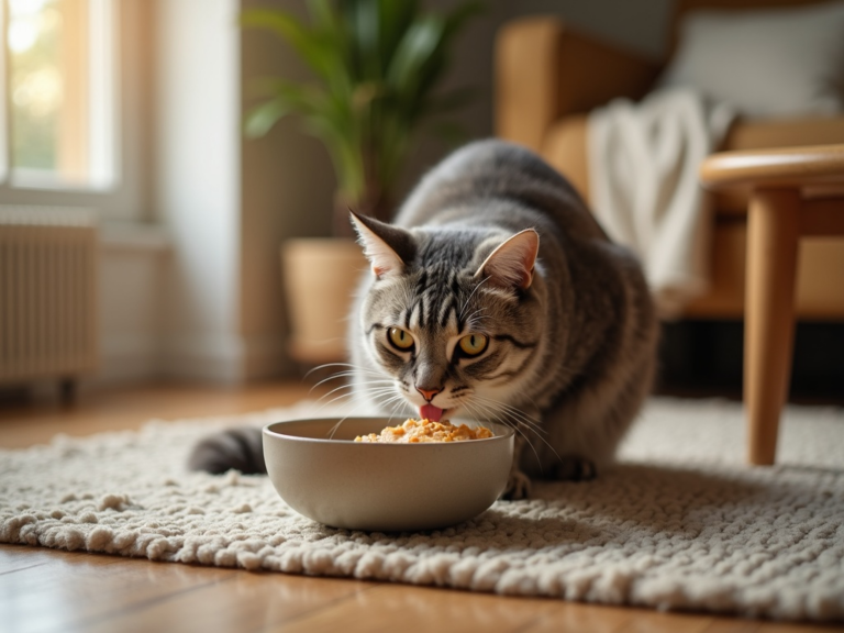chat-savourant-pate-naturelle-cozy-home