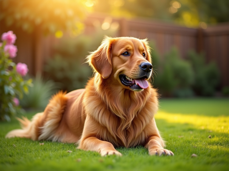 grand-chien-jardin-heures-dorees